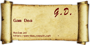 Gam Dea névjegykártya